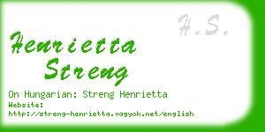 henrietta streng business card